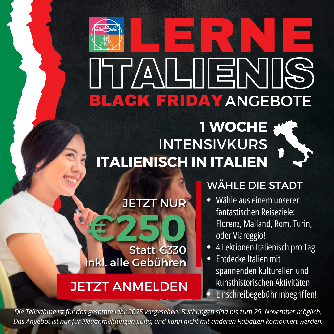 Black Friday Offer to Study Italian in Italy