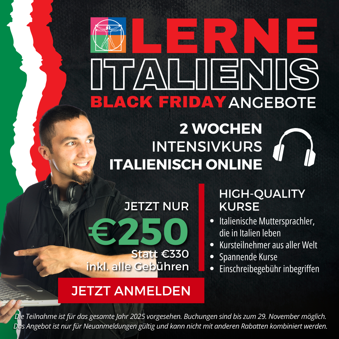 Black Friday Offer to Study Italian online