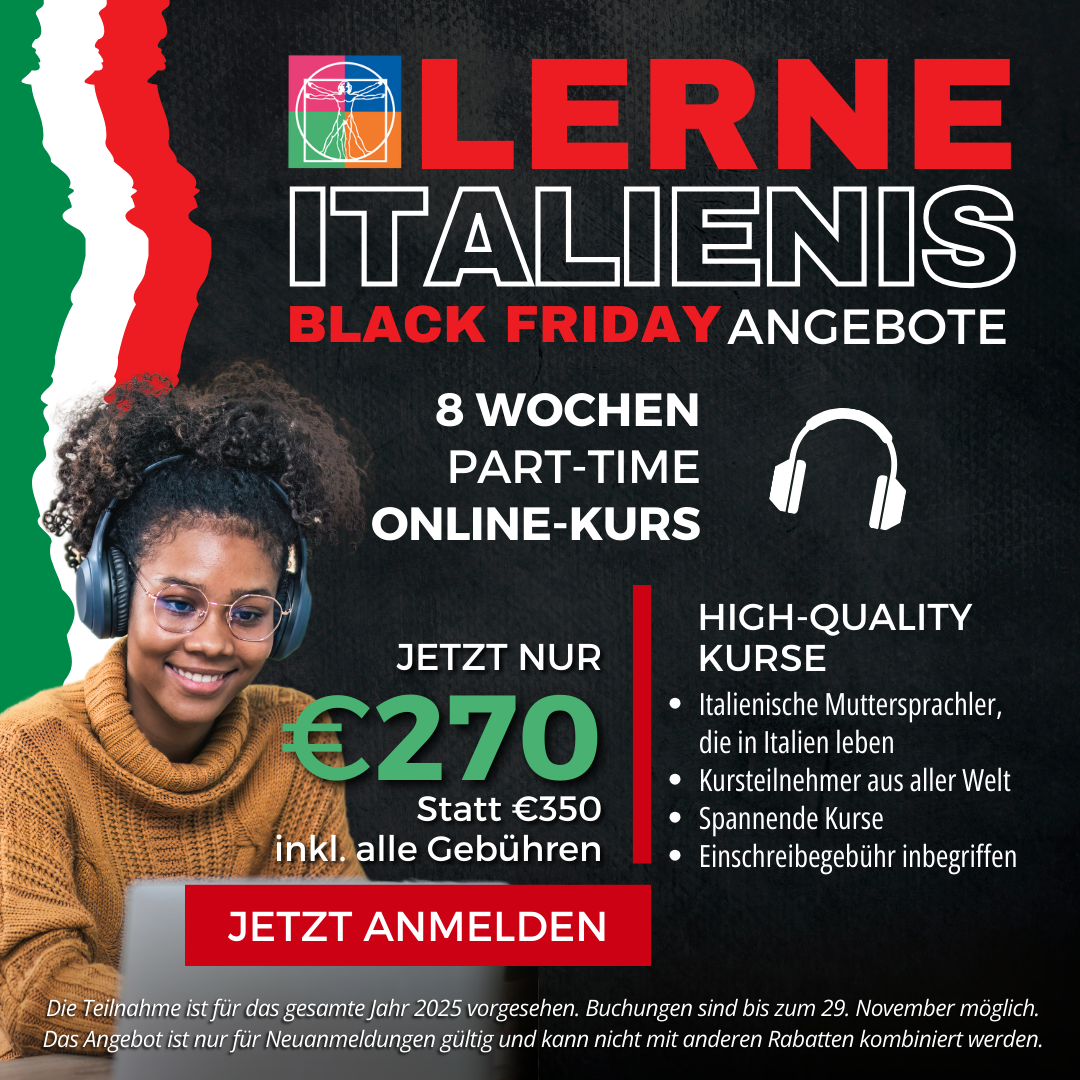 Black Friday Offer to Study Italian online