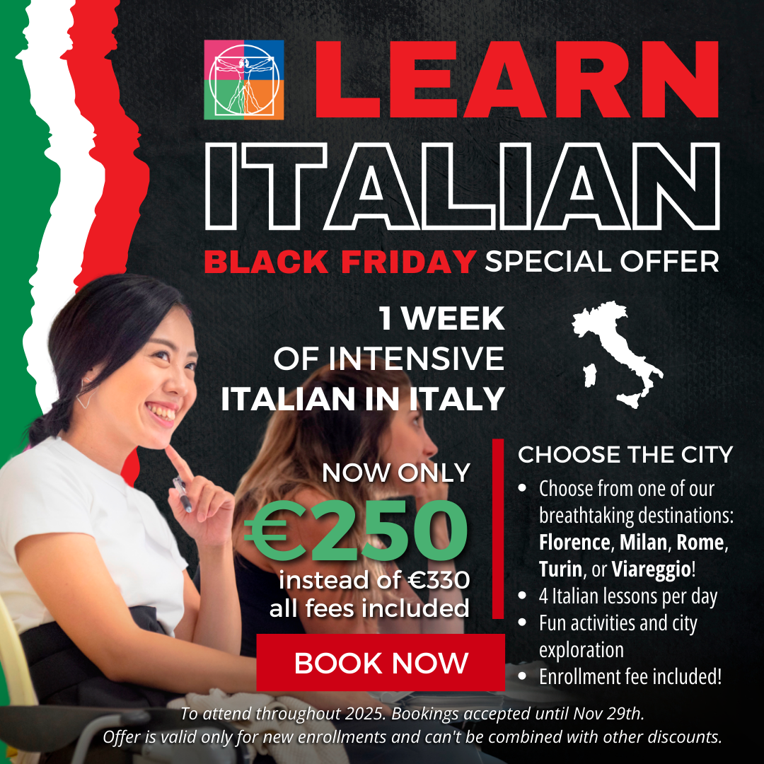 Black Friday Offer to Study Italian in Italy