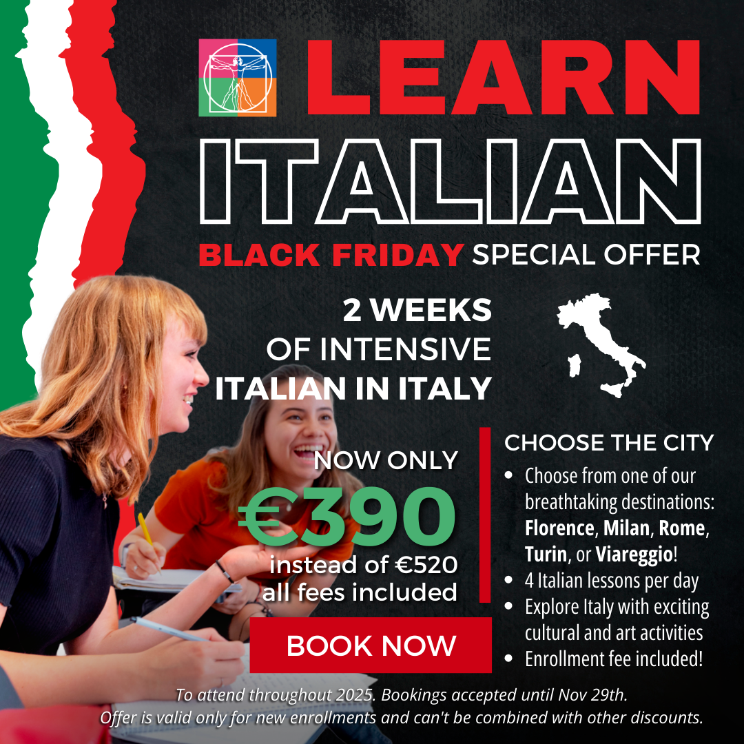 Black Friday Offer to Study Italian in Italy