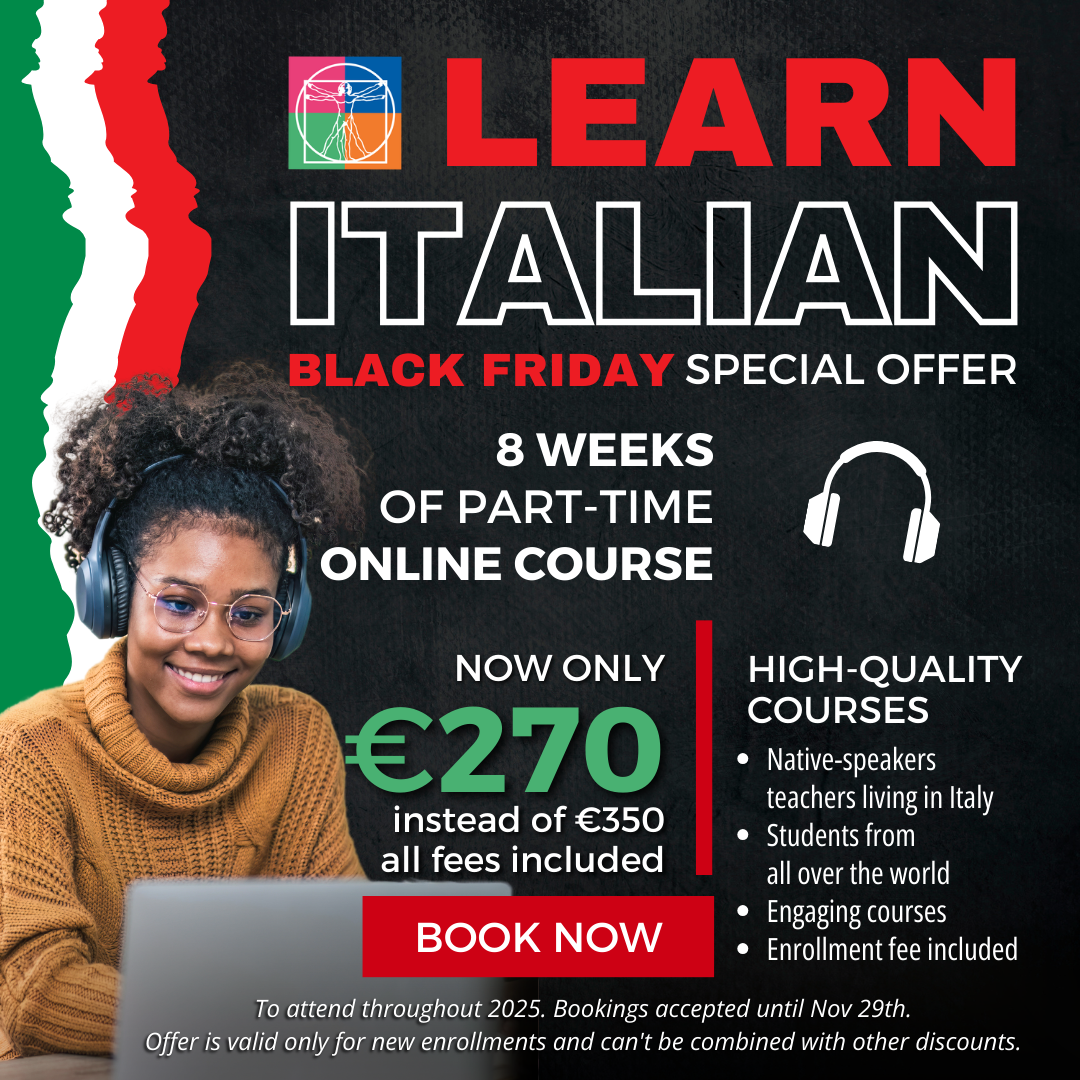 Black Friday Offer to Study Italian online