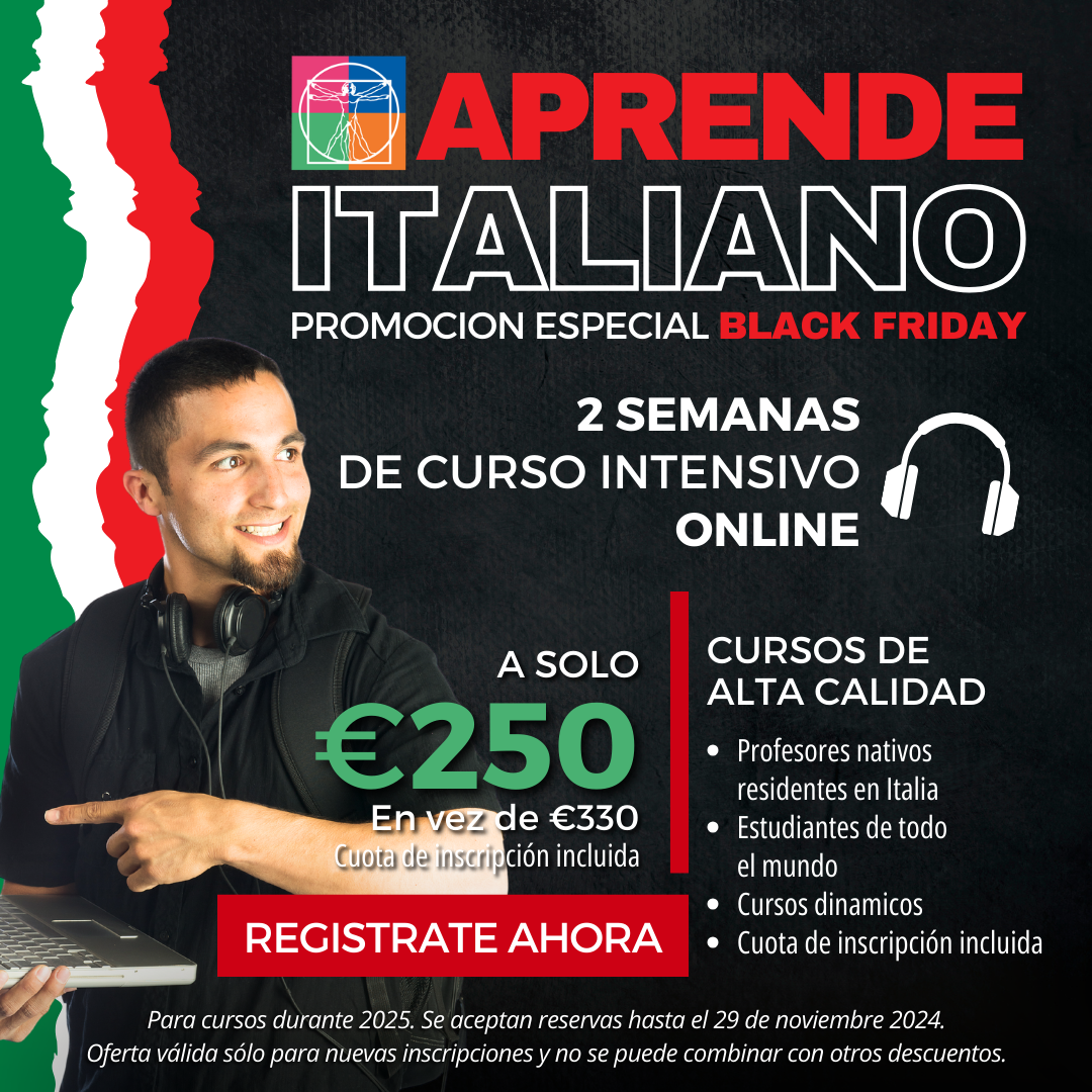 Oferta del Black Friday para estudiar italiano online