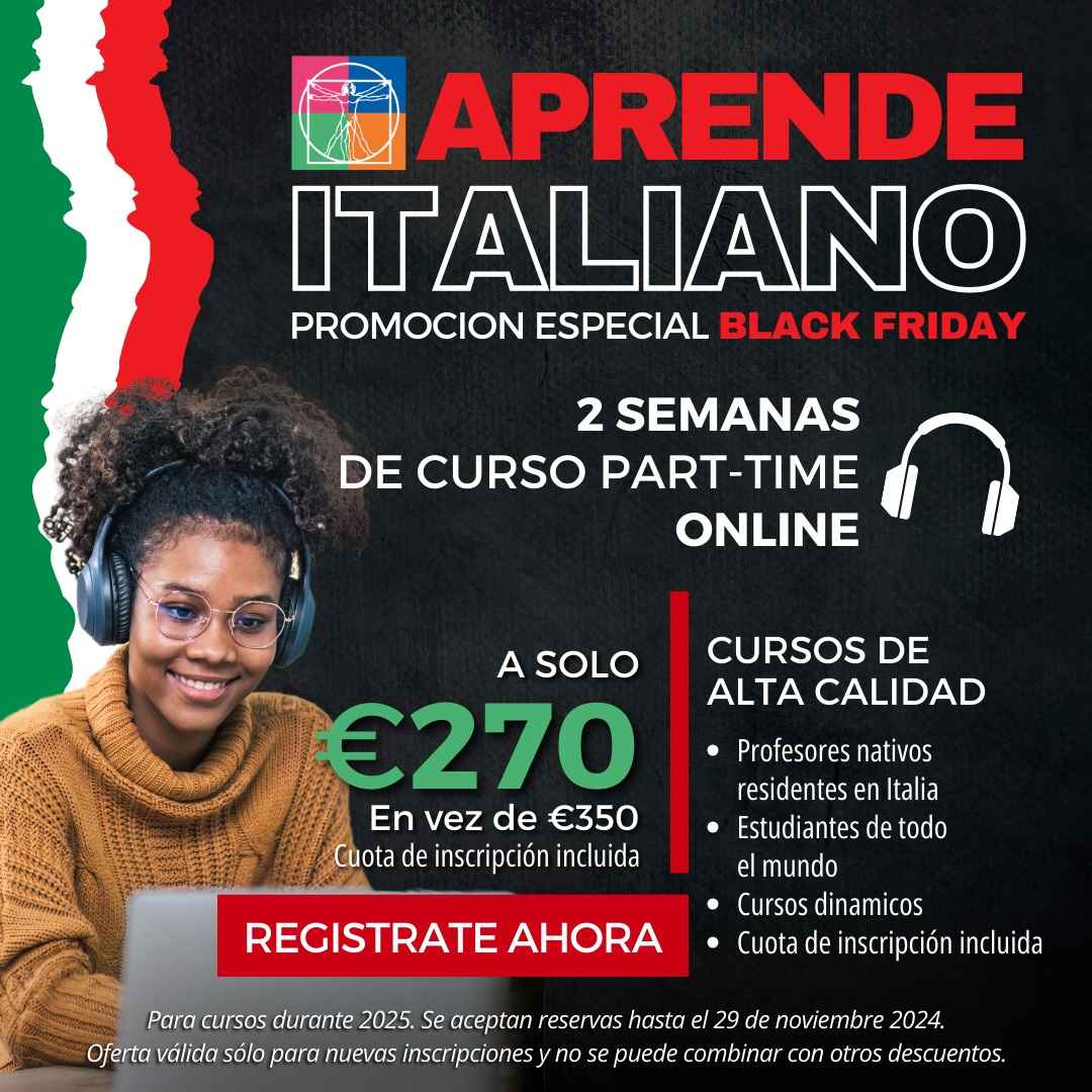 Oferta del Black Friday para estudiar italiano online